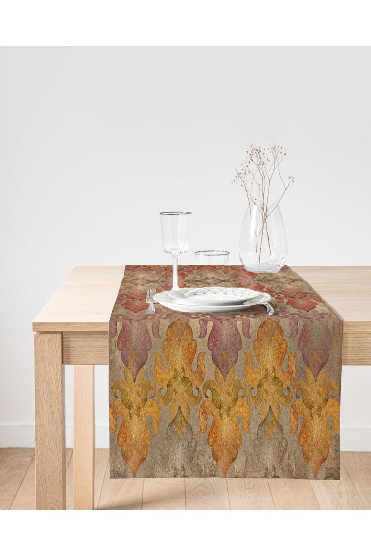Realhomes Alergăr Din Piele De Căprioară Imprimat Digital Cu Design Special De Culoare Pastel - One Size