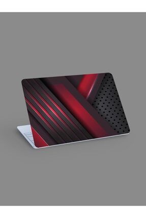 3d Kırmızı Siyah Cool Desen Defter, Tablet, Laptop, Pc, Macbook Üzerine Kaplama Için Sticker