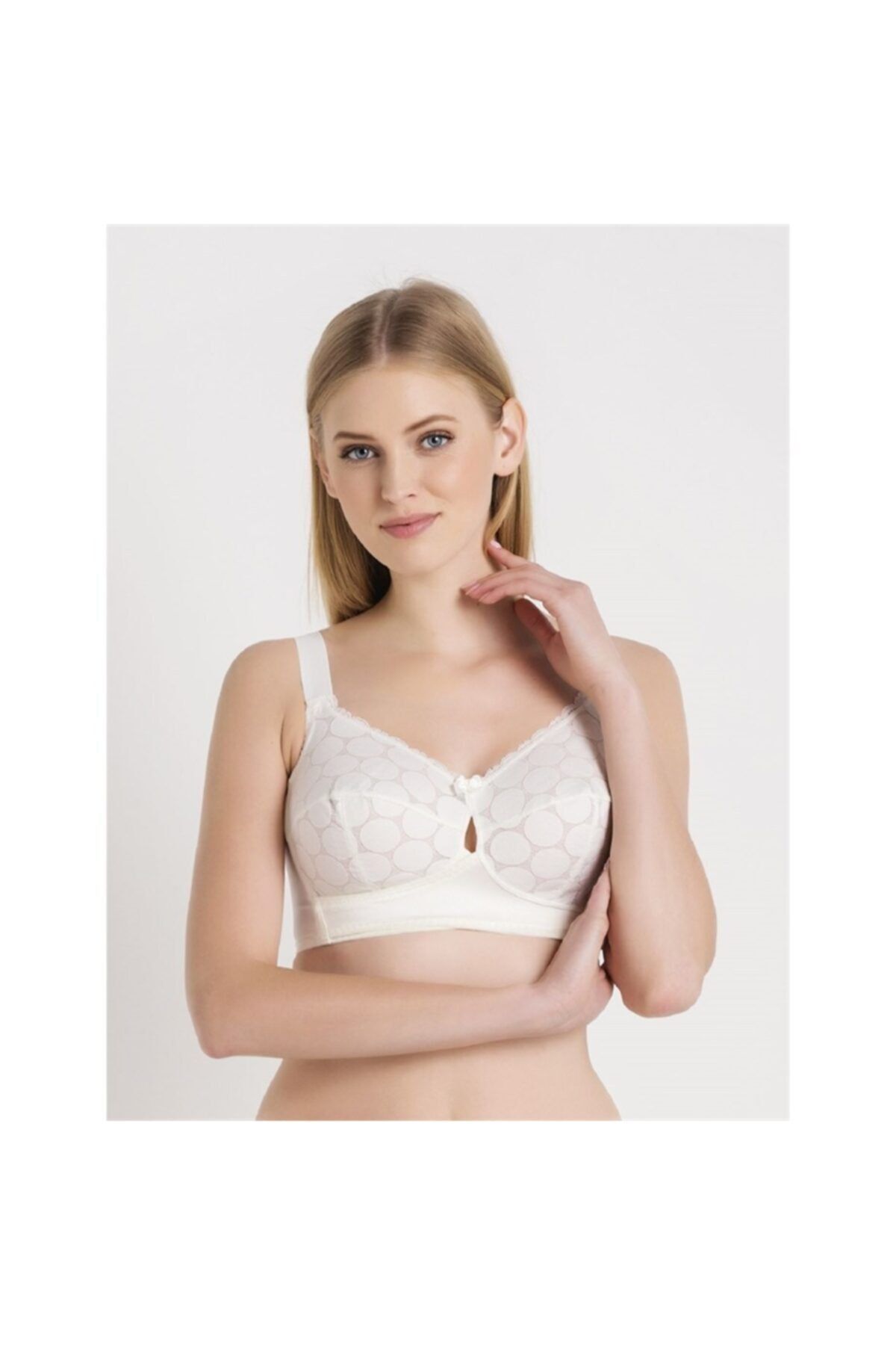 Magic Form-1718 Lace Non-Wireless Compressor Bra - Ecru 2