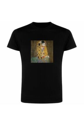 The Kiss Gustav Klimt - Öpücük Tablo Baskılı T-shirt - Ünlü Tablolar T-shirt Koleksiyonu 3600022