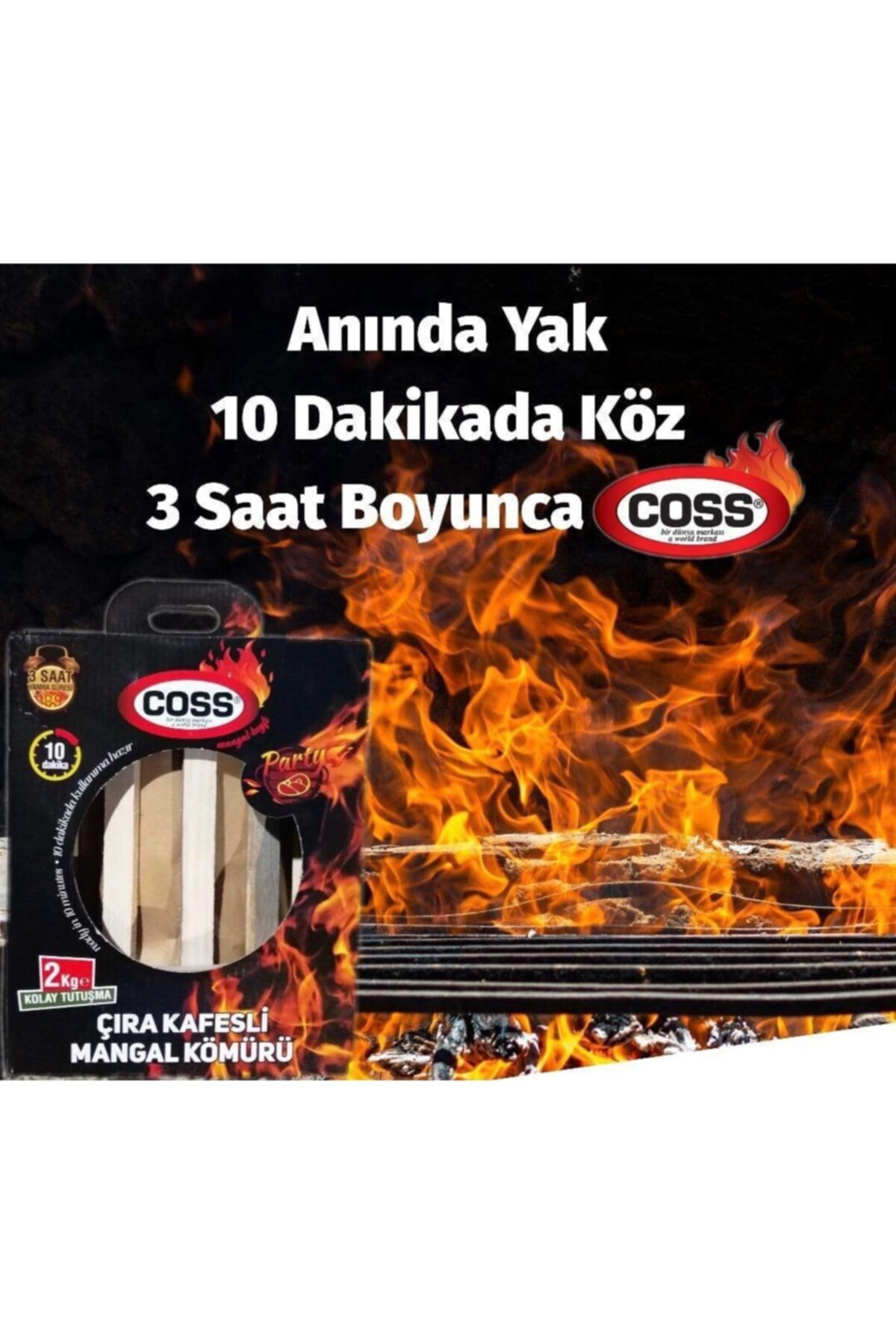 1.sınıf Çıra Kafesli Mangal Kömürü ve Eldiven 2 kg 4