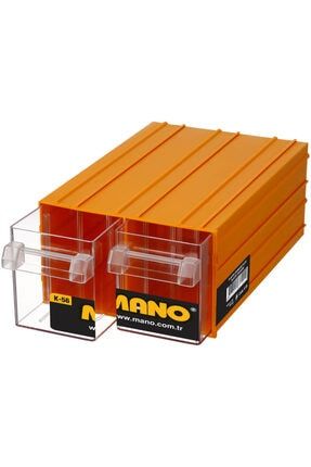 K-56 Plastik Çekmeceli Kutu Sarı MANO-K-56