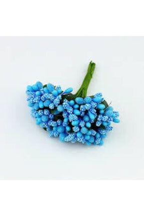 Cipso Görünümünde Iri Toplu Yapay Tomurcuk Mavi Çiçek 2cm*2cm 144 Adet Mavicipso