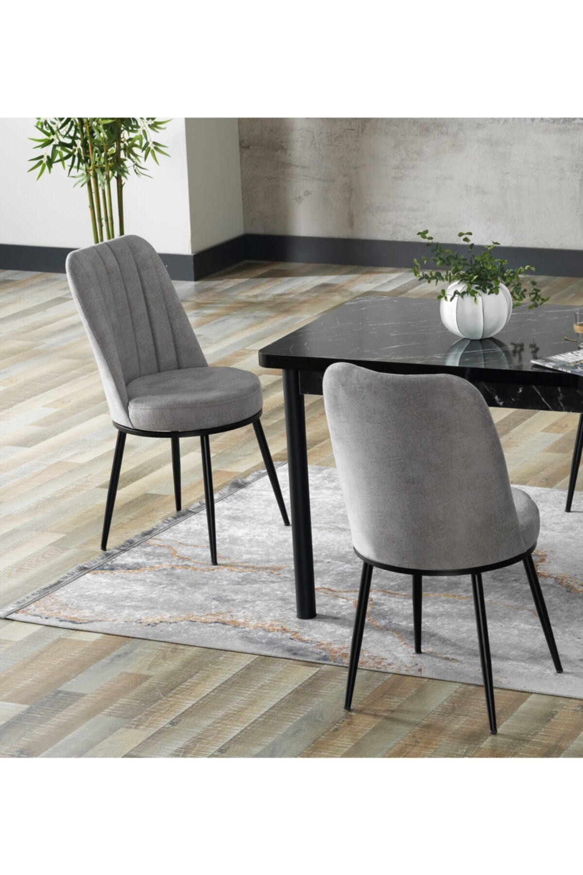 ressa home arvilla siyah mermer gorunumlu sabit yemek masasi mutfak masa takimi mutfak masasi 70x110 cm fiyati yorumlari trendyol