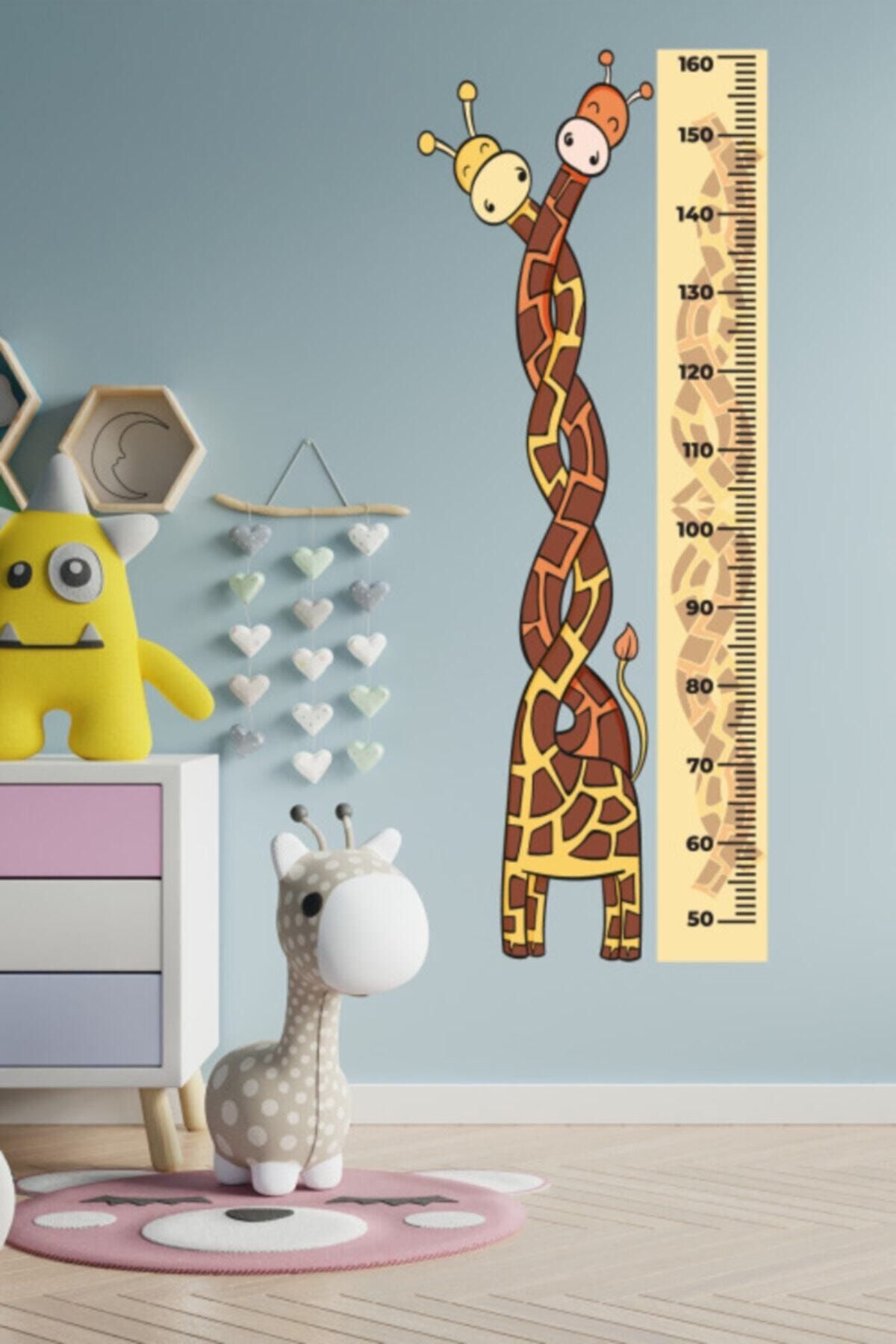 Pandas-Children's Room Giraffe Themed Height Measuring Ruler Wall Sticker 4