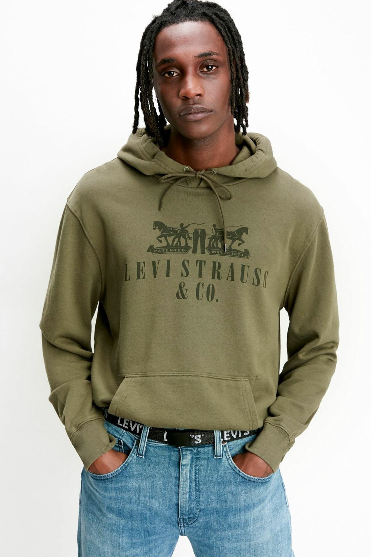 سویشرت لیوایز مردانه  خاکی  طرح دار Regular/رگولار      | Levi's 19491-0110 TR - تصویر 4