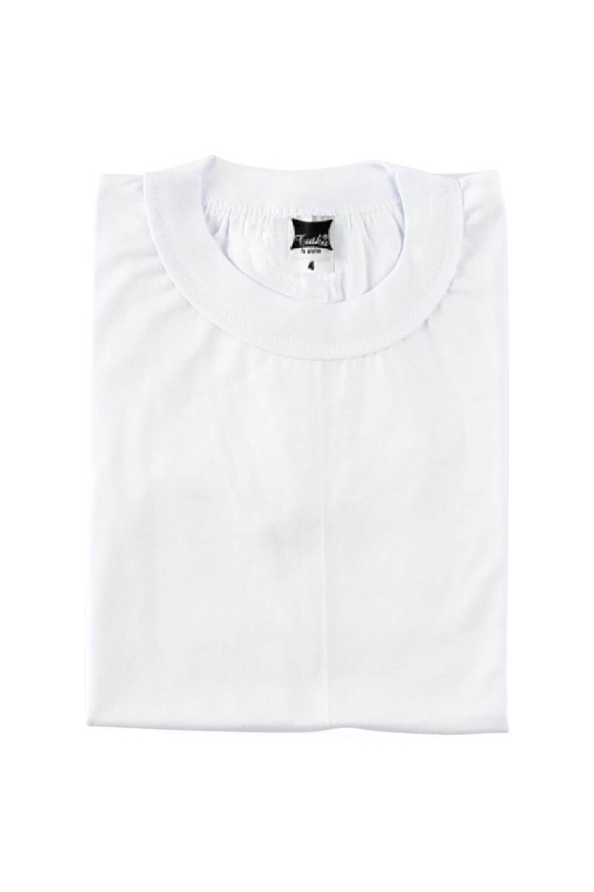Tutku-Tricou alb pentru băiat, 100% bumbac, cu gât turnat 4