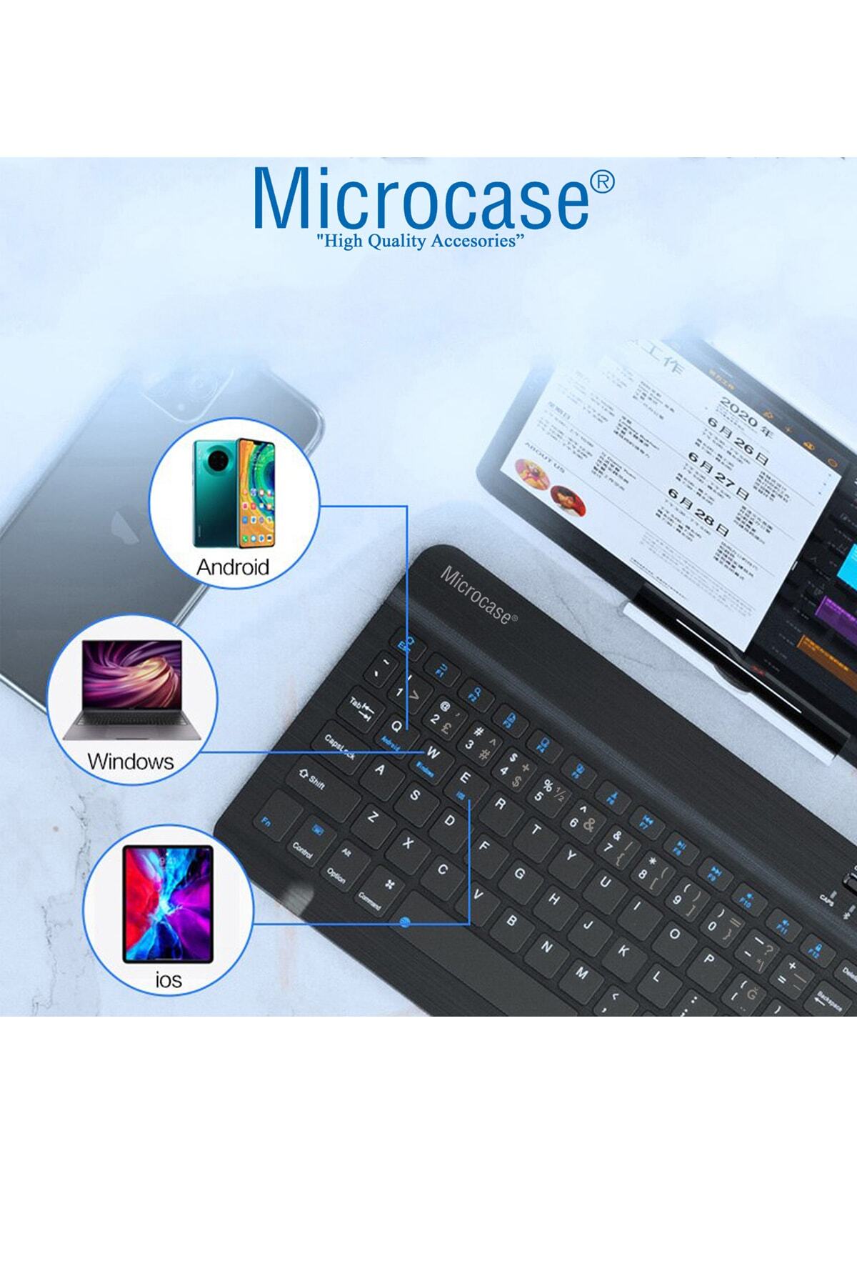 Tablet Ve Telefonlar Için Şarjlı Türkçe Bluetooth Klavye - Al2723 Siyah 6