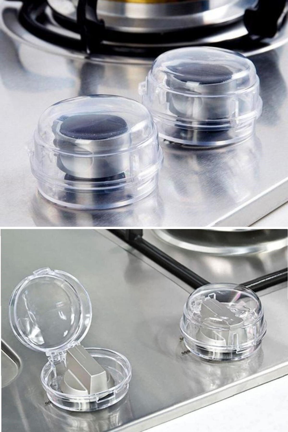 Buffer-® Heat Resistant Plastic Cooker Button Protector Button Lock Safety Assembly 3