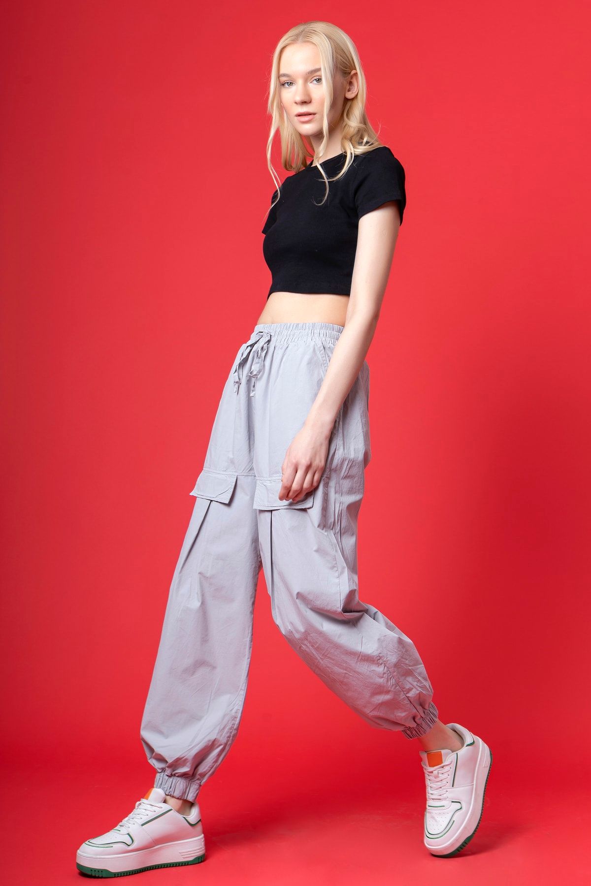 Balloon fit top track pants