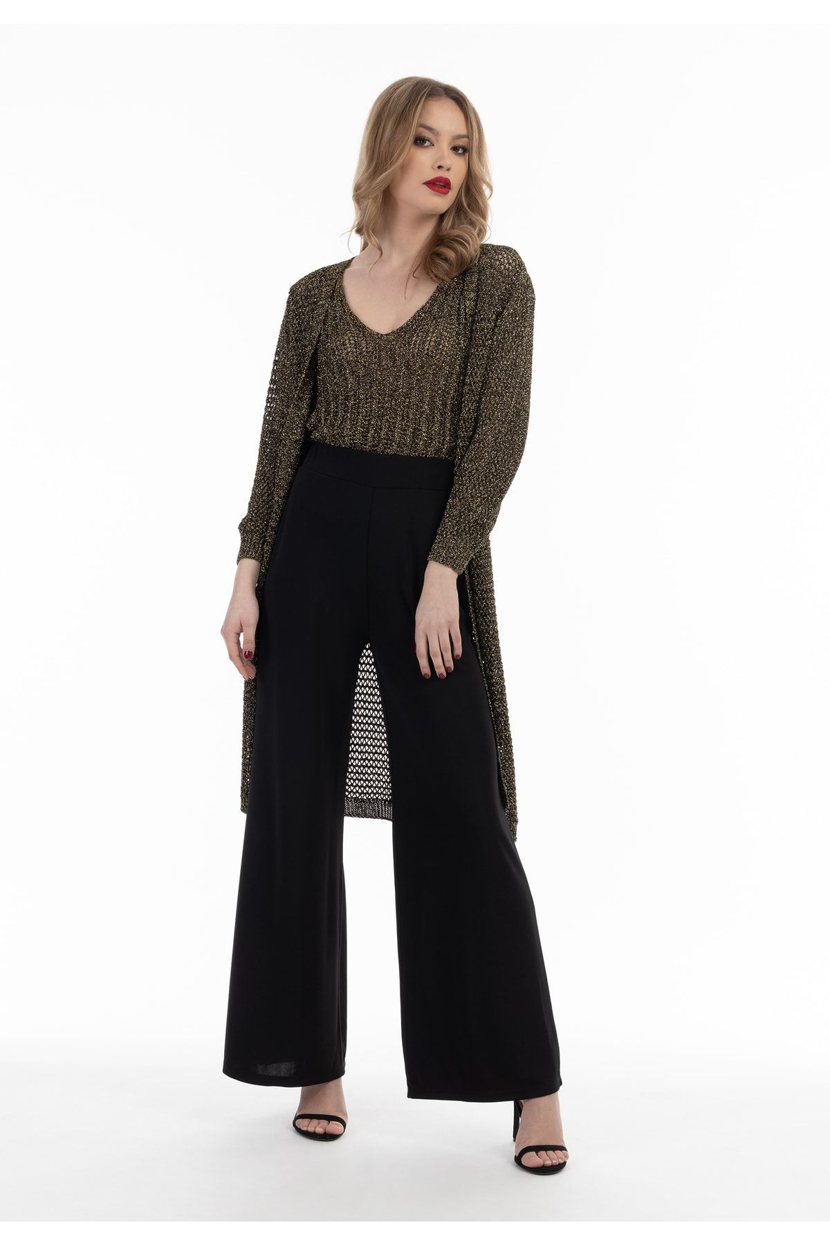 Faina Strickjacke Gold Regular Fit