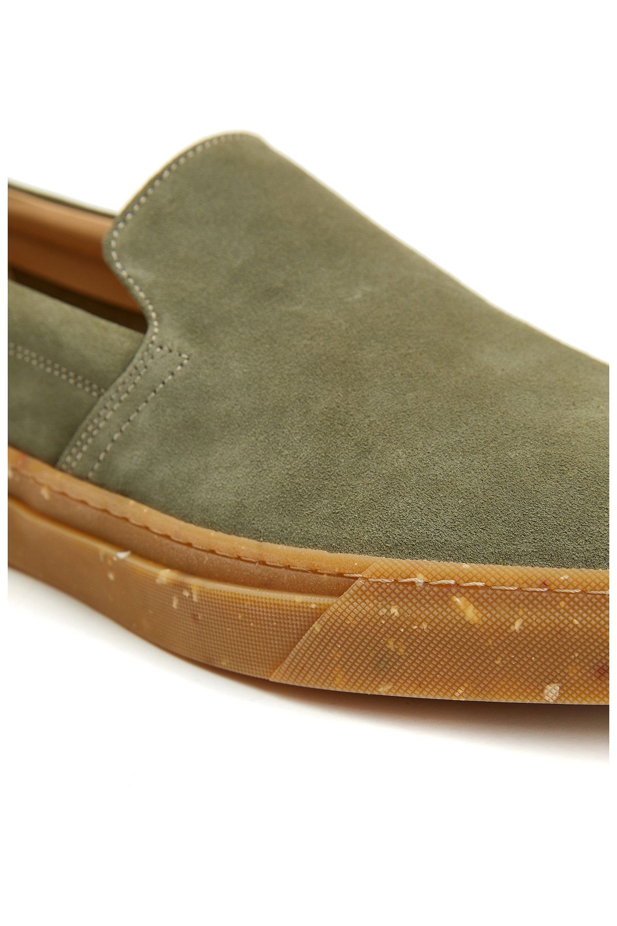 لوفر سبز مردانه مردانهه خاکی Loafer اورجینال Divarese