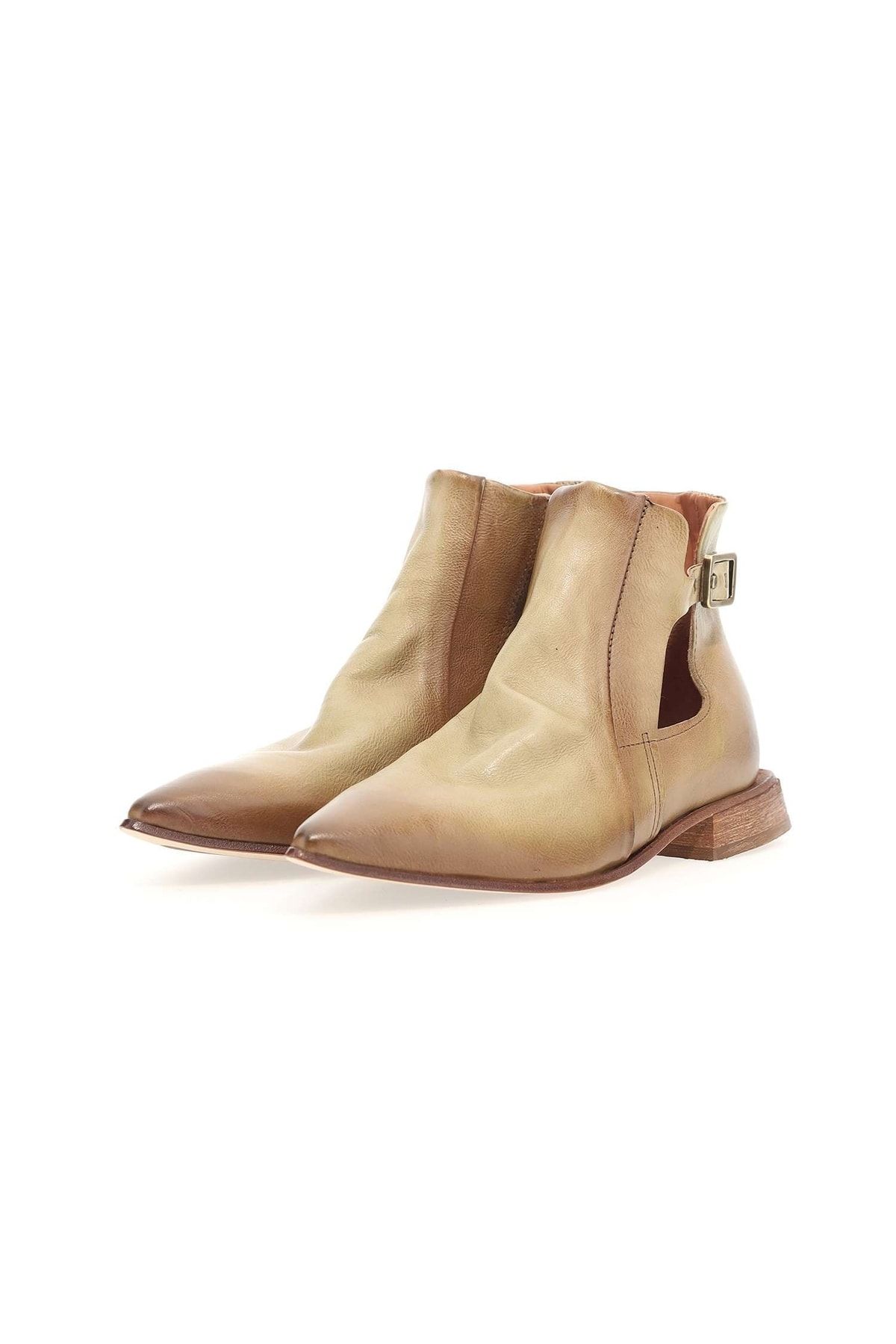 A.S.98 Stiefelette Beige Blockabsatz Fast ausverkauft