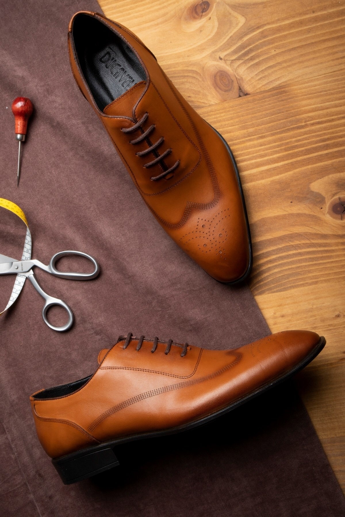 Ducavelli Stylish Hakiki Deri Erkek Oxford Bağcıklı Klasik Ayakkabı görsel 5