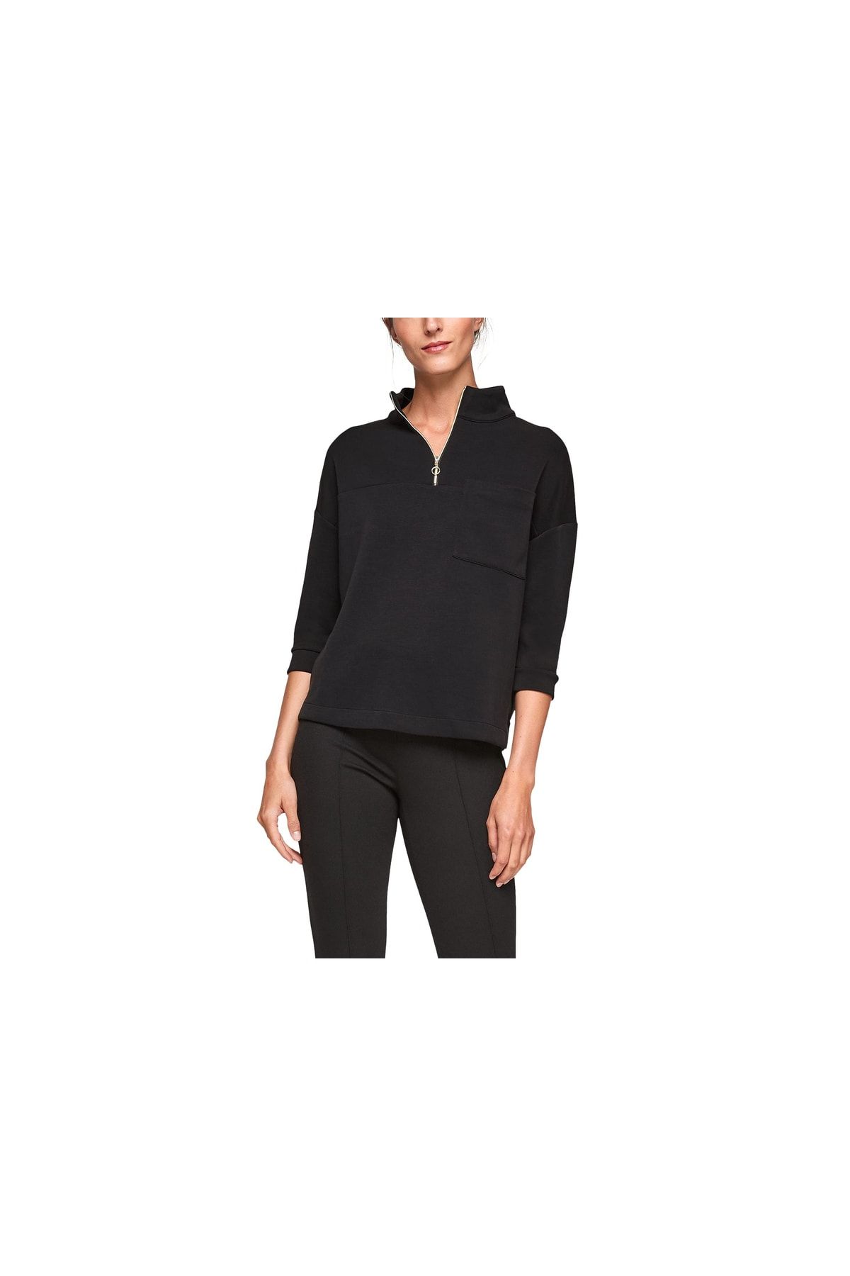 s.Oliver Pullover Schwarz Regular Fit Fast ausverkauft