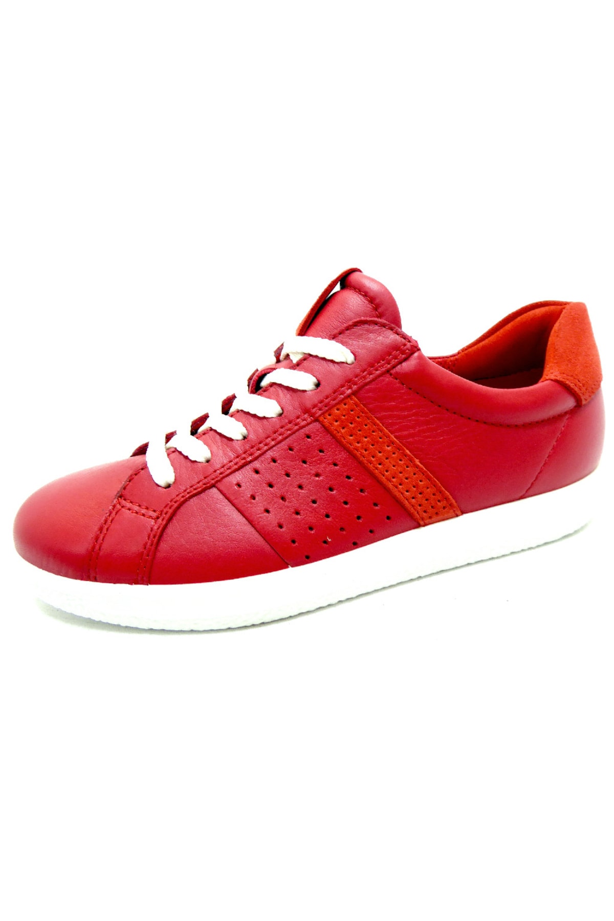 Ecco Sneaker Rot Flacher Absatz