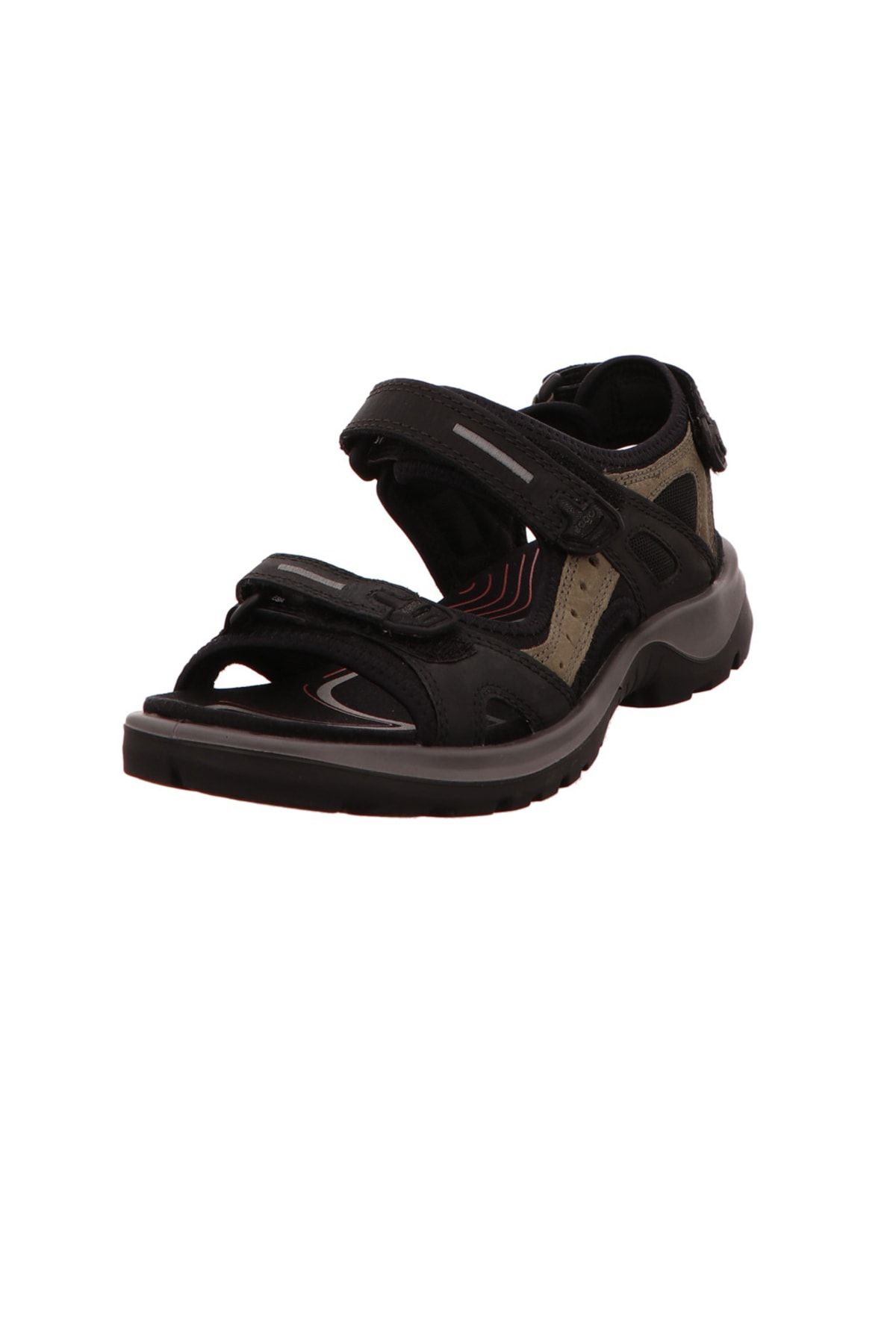 Ecco Sandalette Schwarz Flacher Absatz