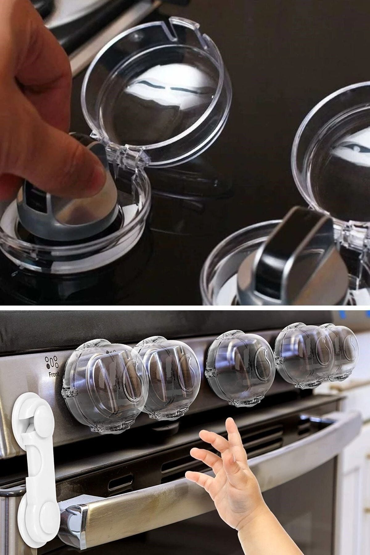 Buffer-® Heat Resistant Plastic Cooker Button Protector Button Lock Safety Assembly 4