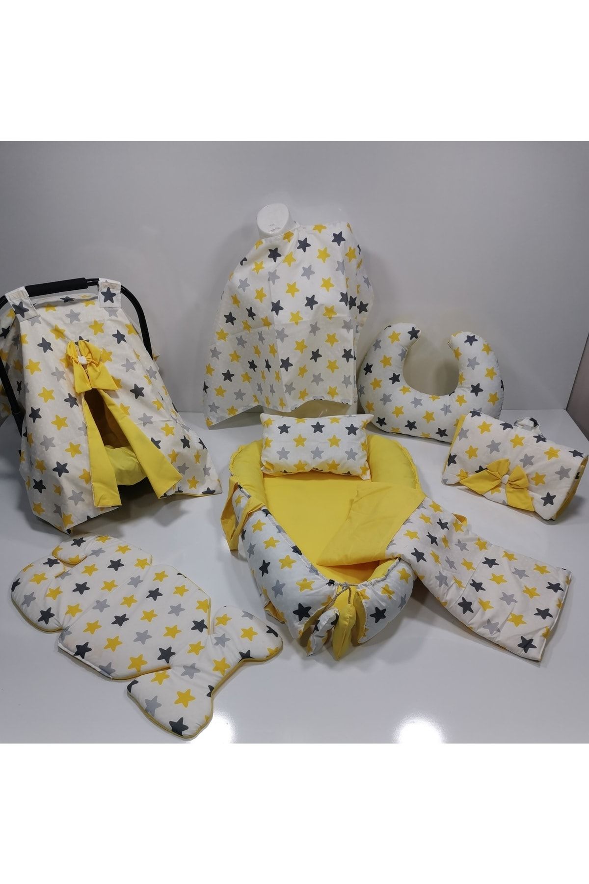 Sarı Yıldız Sarı 10 Lu Babynest Seti