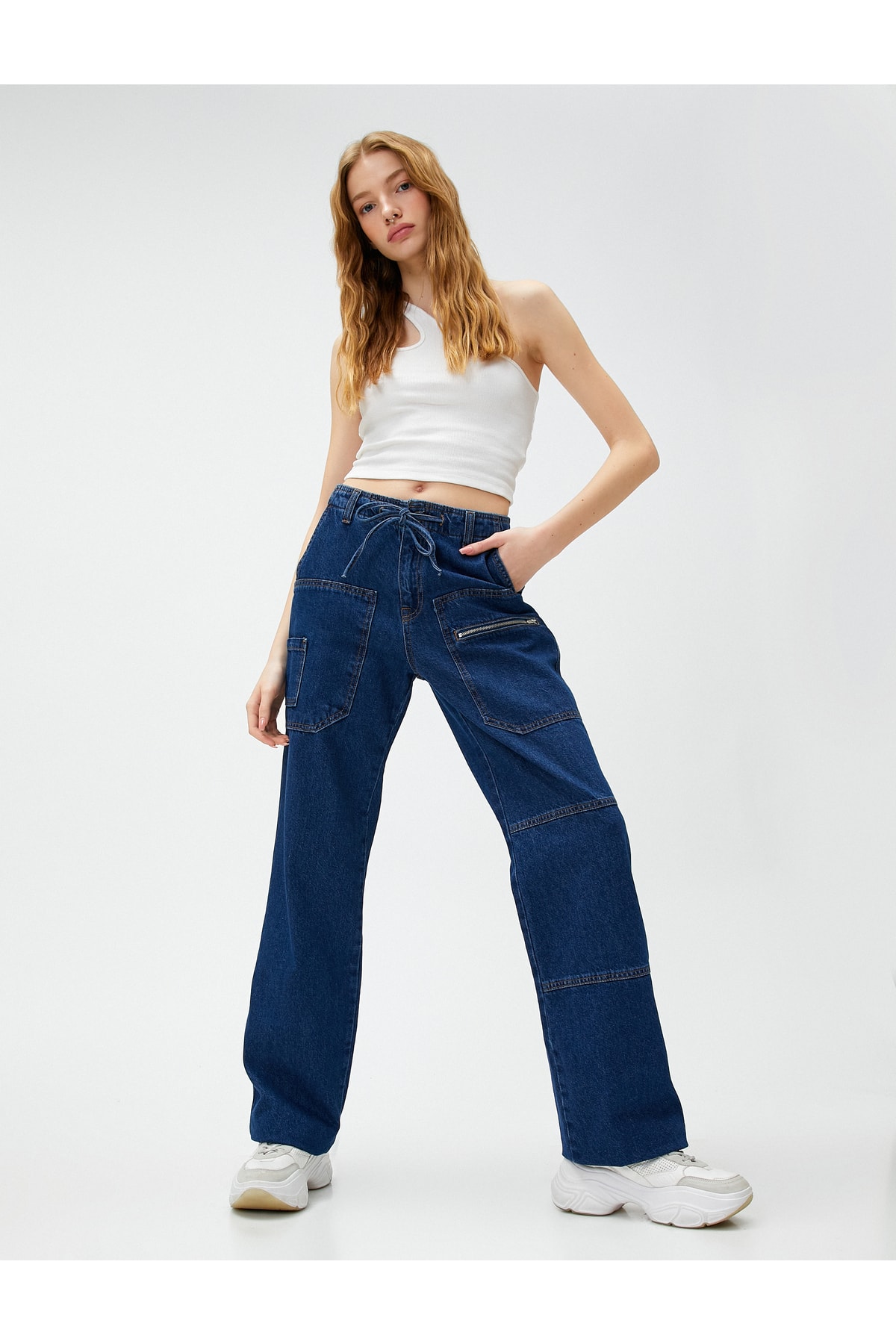 Koton Jeans Blau Wide Leg Fast ausverkauft