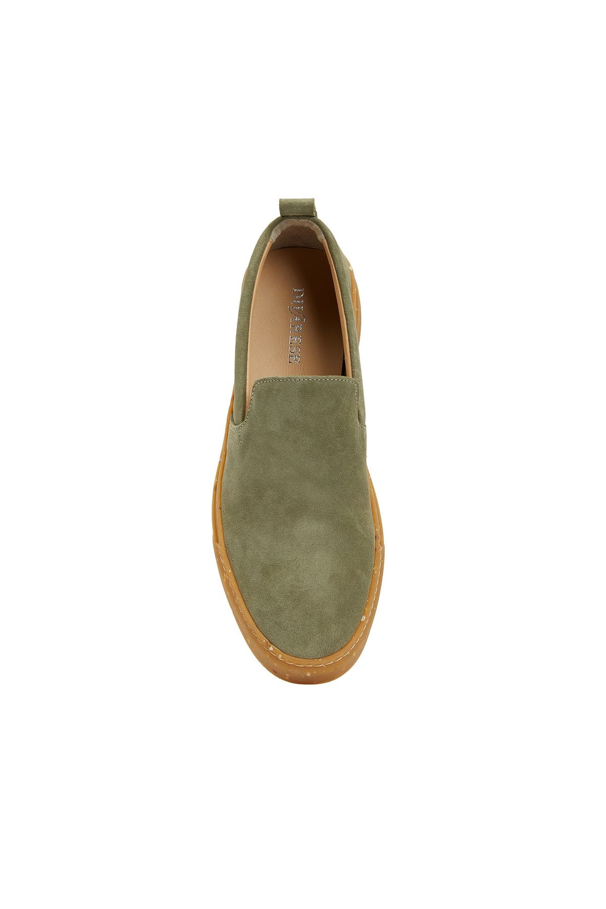 لوفر سبز مردانه مردانهه خاکی Loafer اورجینال Divarese