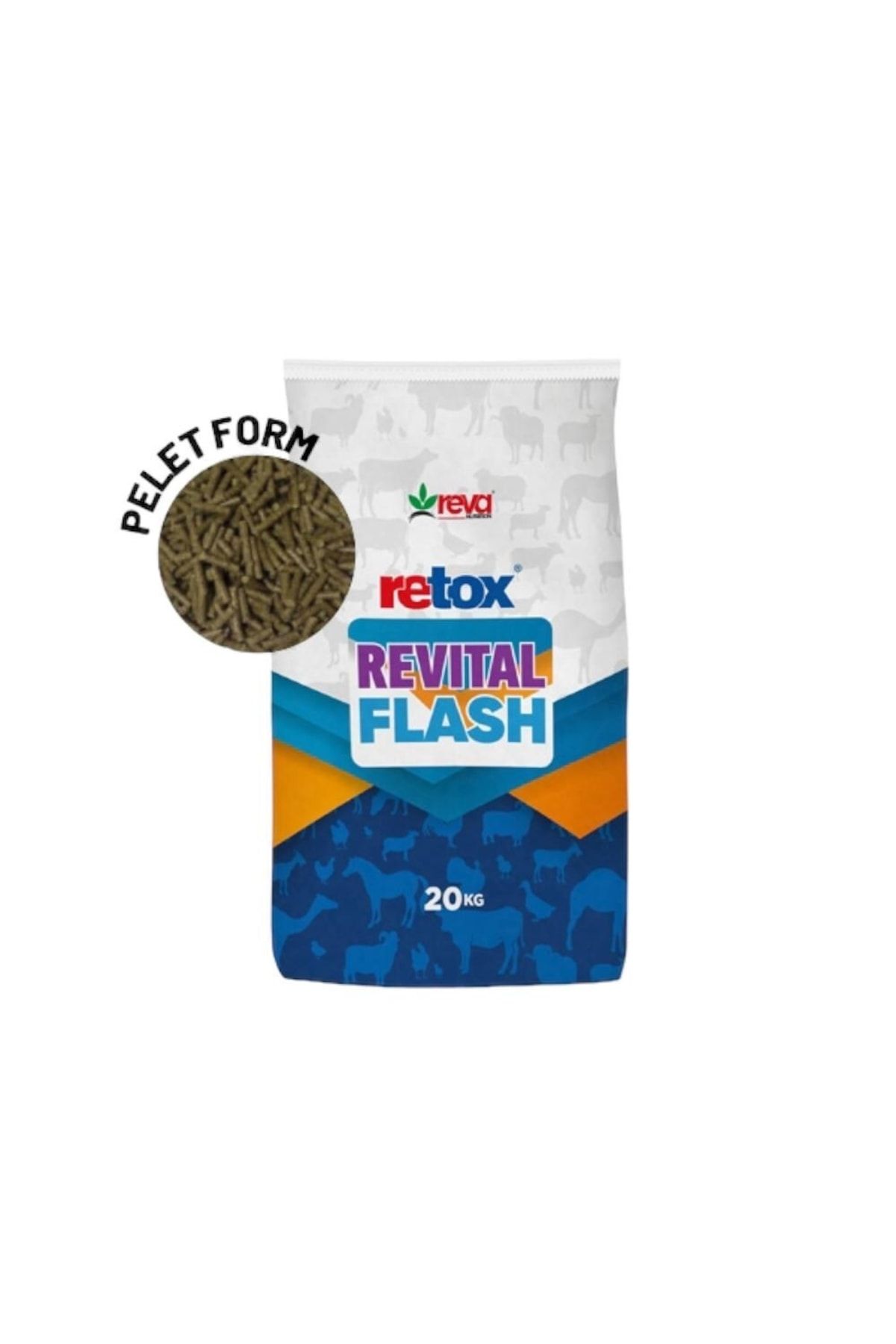 REVA Retox Revital Flash Küçükbaş Hayvanlar Için Verim Arttırıcı Yem Katkı 20 Kg