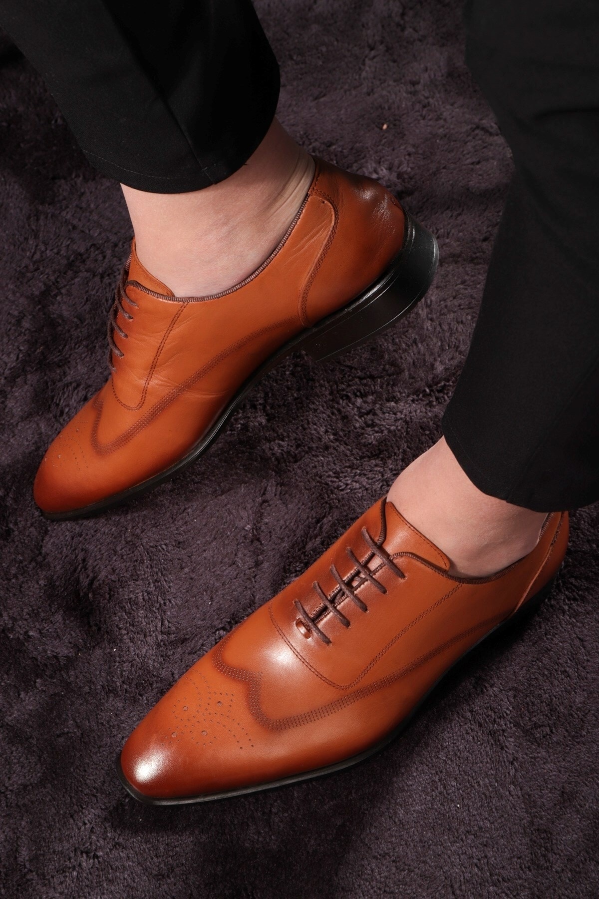 Ducavelli Stylish Hakiki Deri Erkek Oxford Bağcıklı Klasik Ayakkabı görsel 7