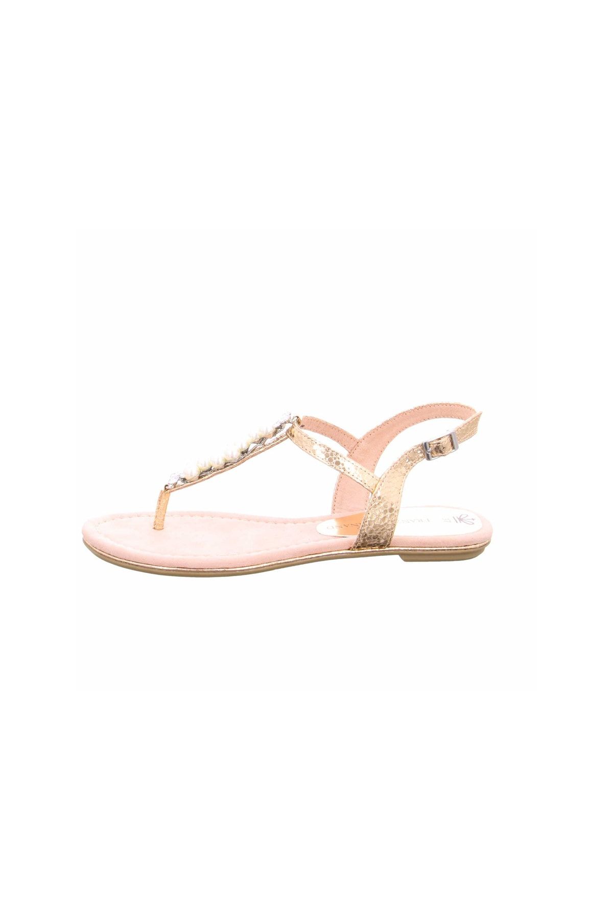 Marco Tozzi Sandalette Gold Flacher Absatz