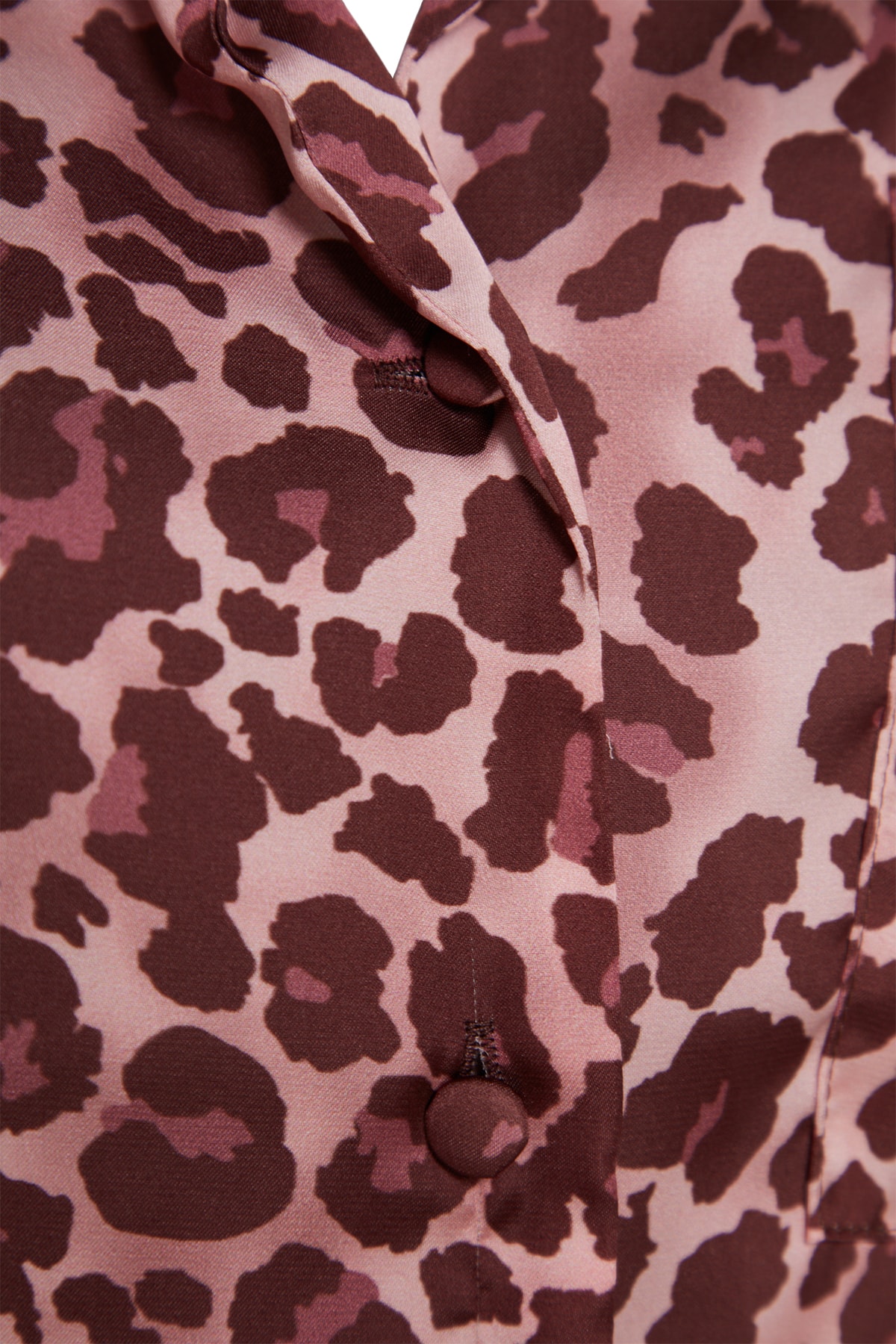 Trendyolmilla  Pembe Leopar Desenli Saten Şortlu Dokuma Pijama Takımı THMSS20PT0158 - Görsel 8