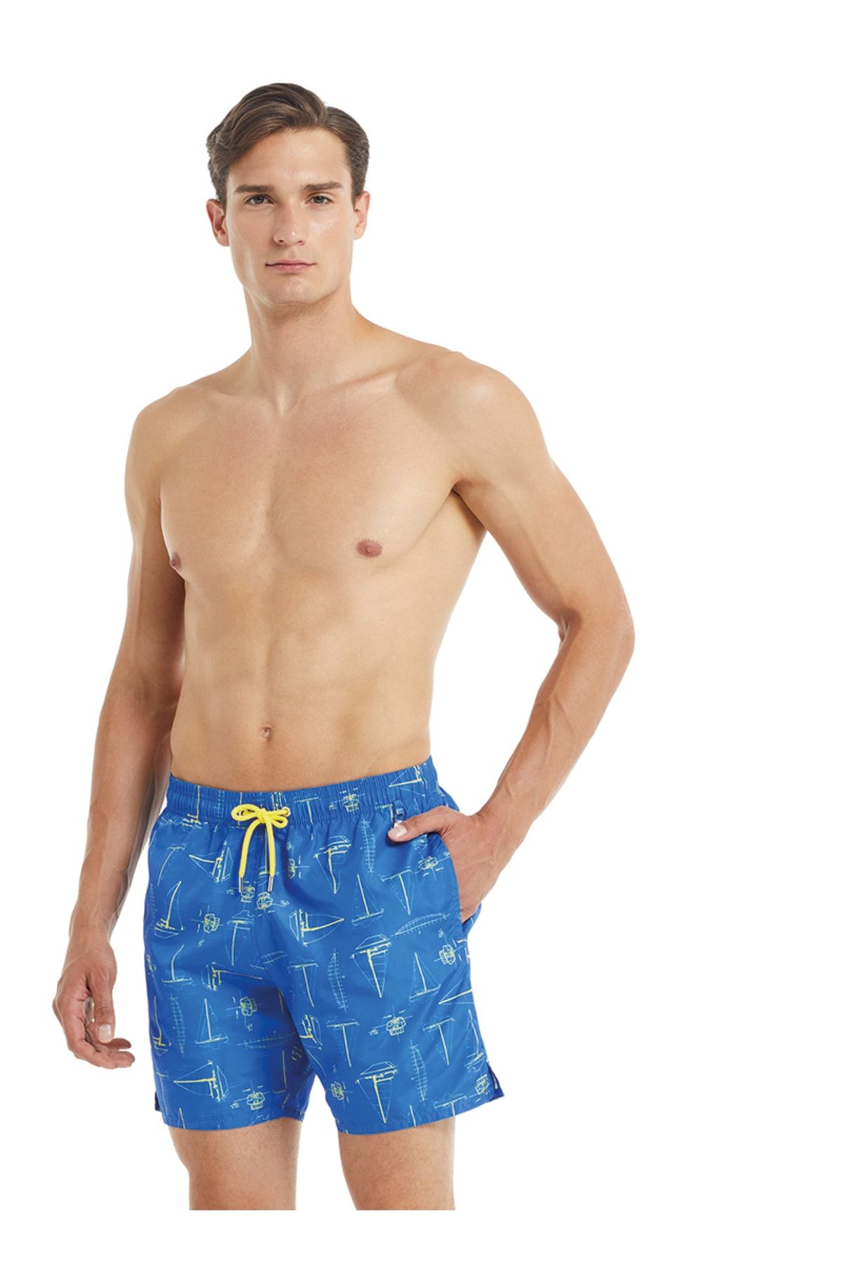 Blackspade Milo Medium Size Sailing Pattern Men s Swim Shorts
