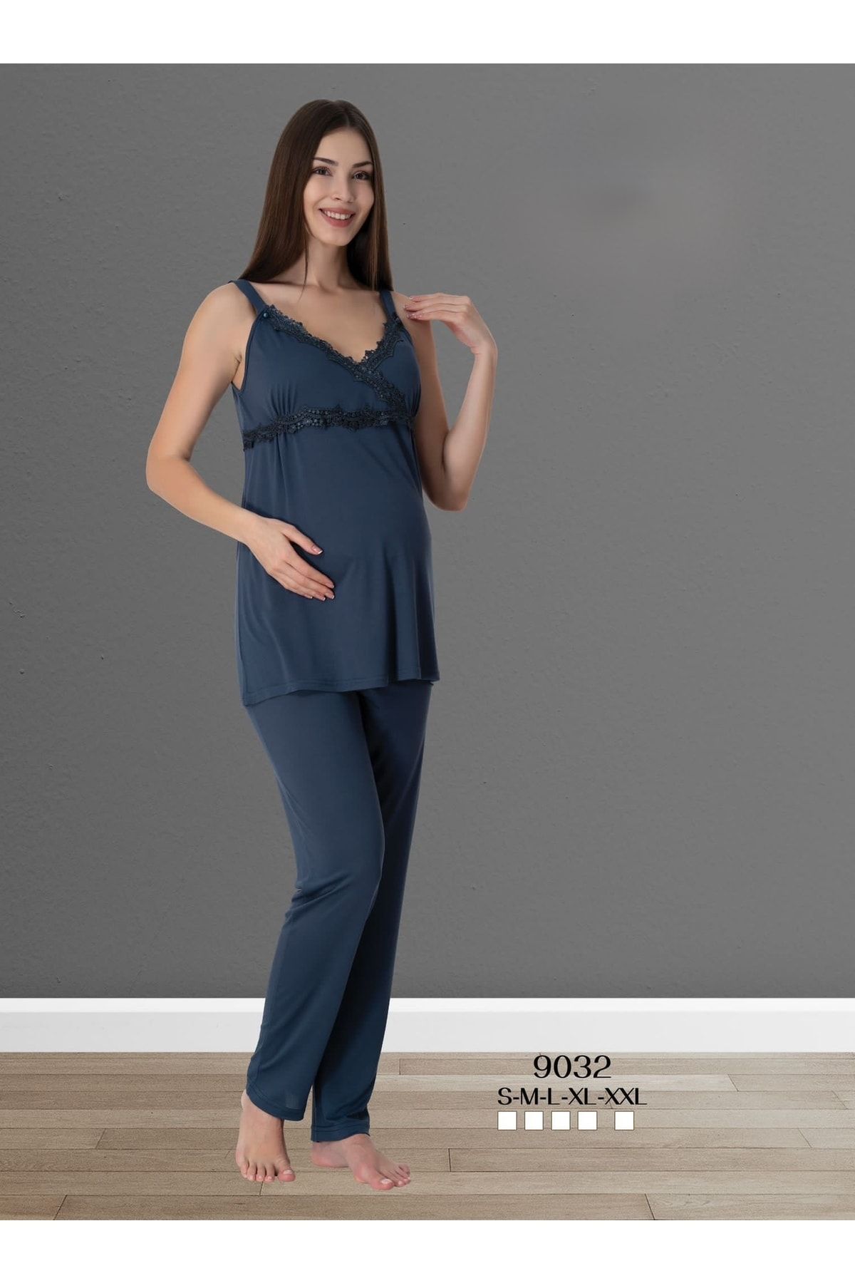 Effortt Maternity Two-Piece Set - Dark blue - Trendyol