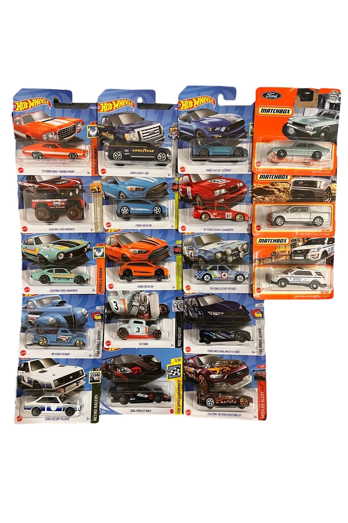 HOT WHEELS Ford 18'li Paket Özel Seti ( Sadece Ford Içerik