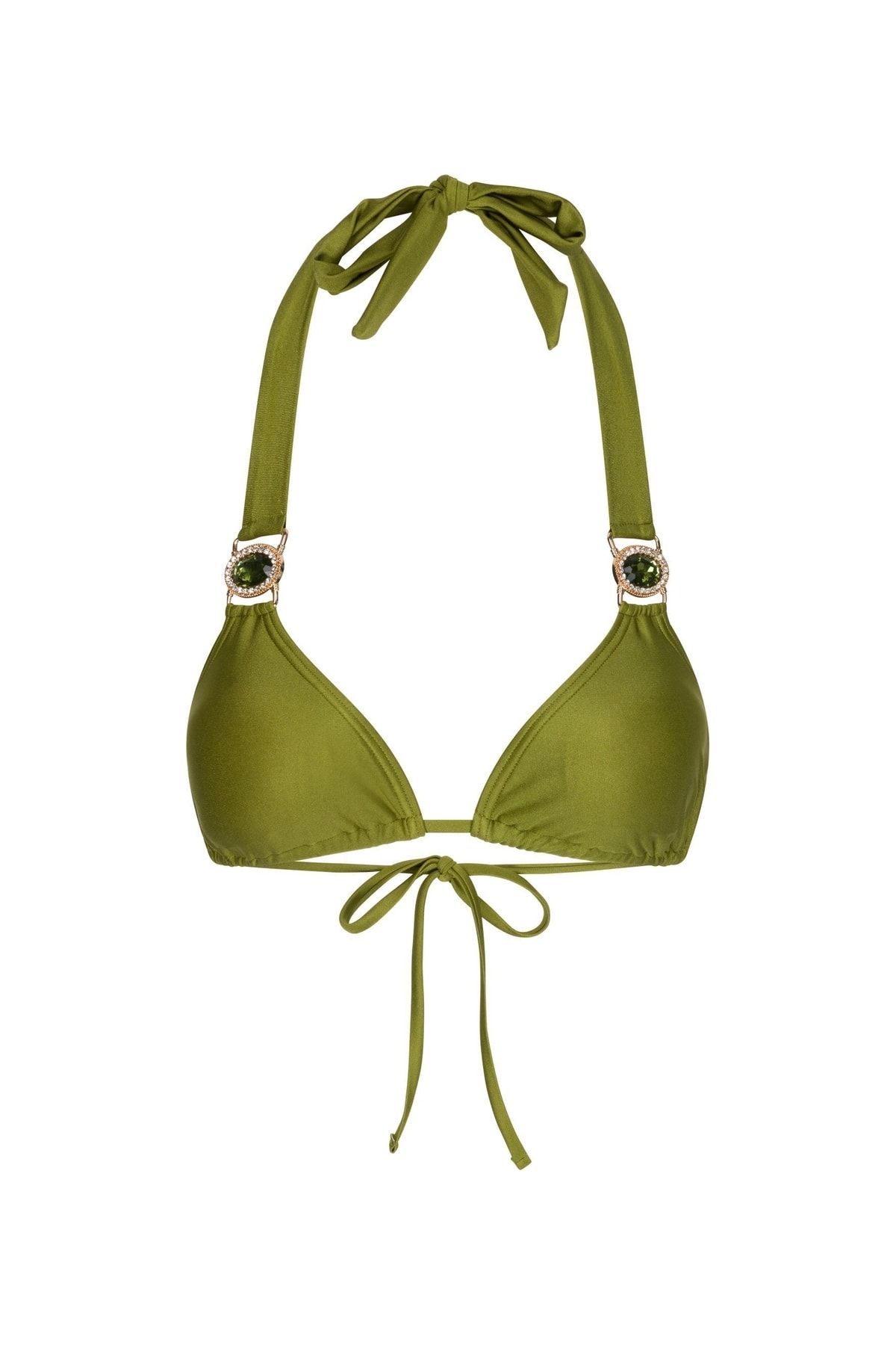 Moda Minx Bikinioberteil Khaki Unifarben