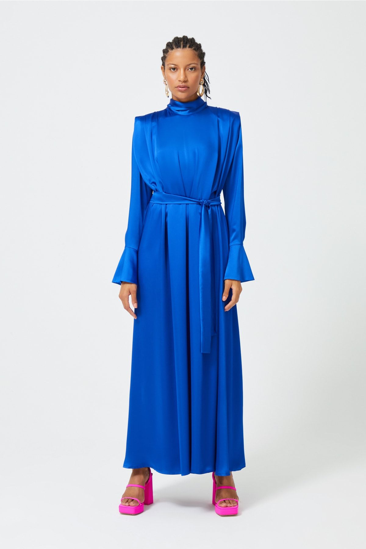 Dark blue maxi dress online