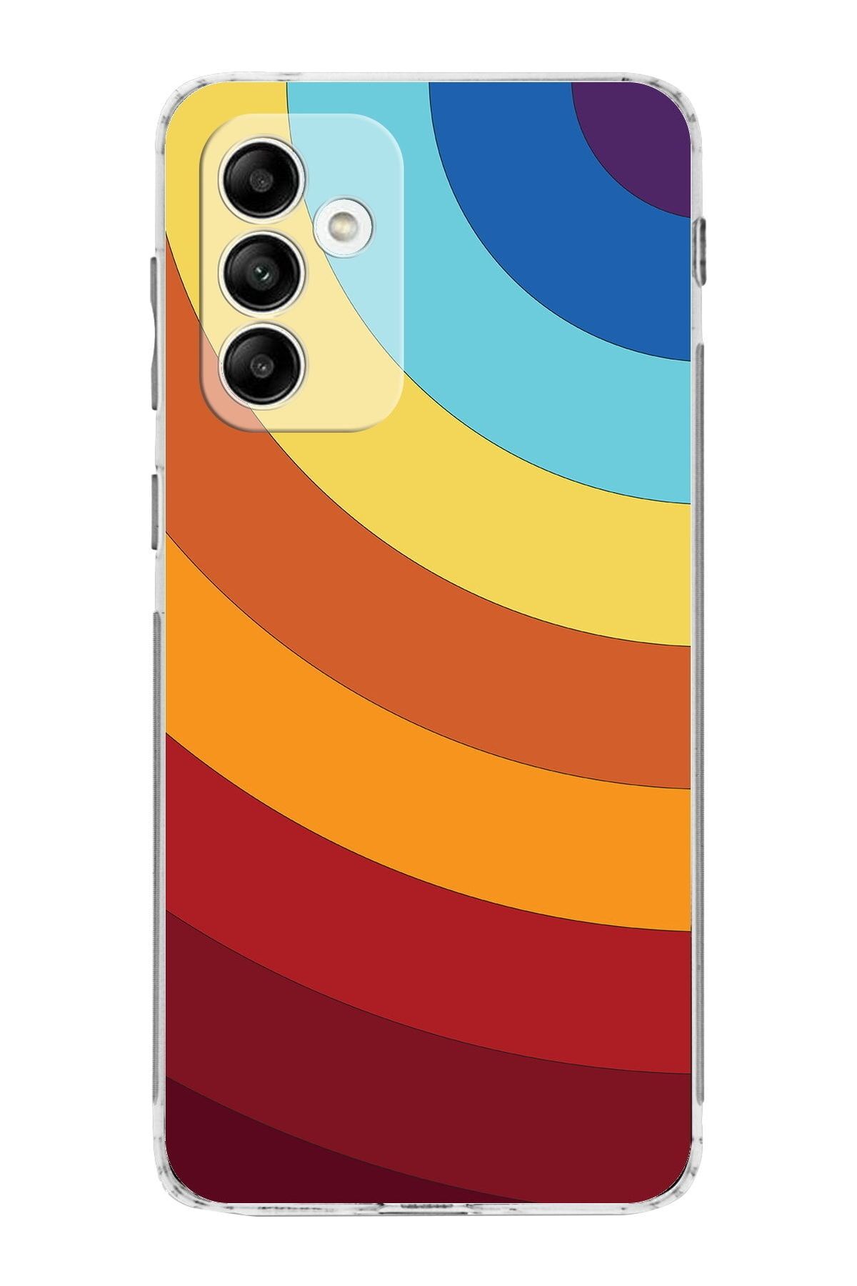 Samsung Galaxy M13 Kamera Korumalı Kapak Renk Cümbüşü Tasarımlı Şeffaf Kılıf
