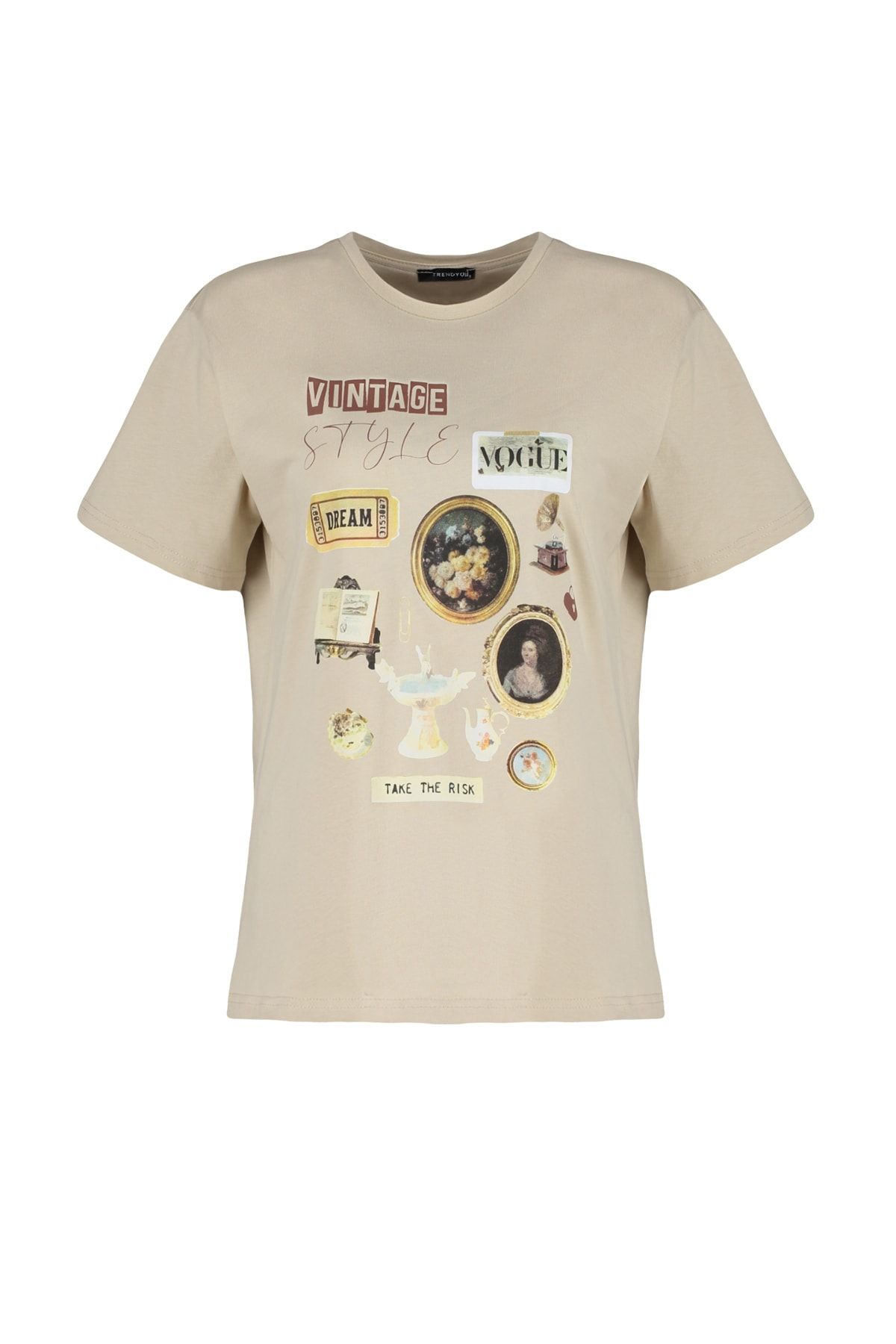 Trendyol Collection-Tricou tricotat 100% bumbac, 100% bumbac, supradimensionat/de potrivire lată, tricot cu decolteu, TWOSS23TS00282 13