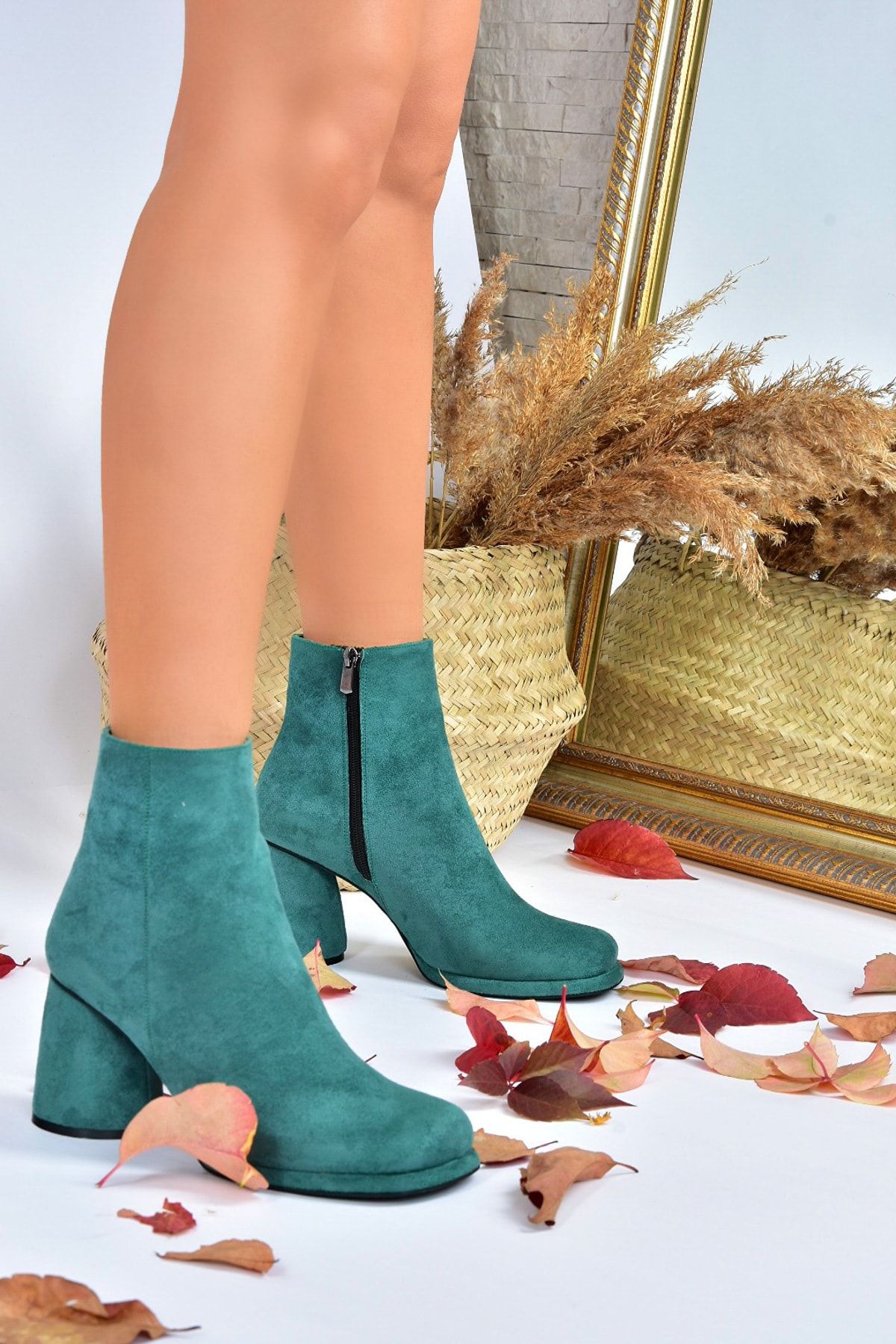 Fox Shoes Ankle Boots - Green - Flat - Trendyol