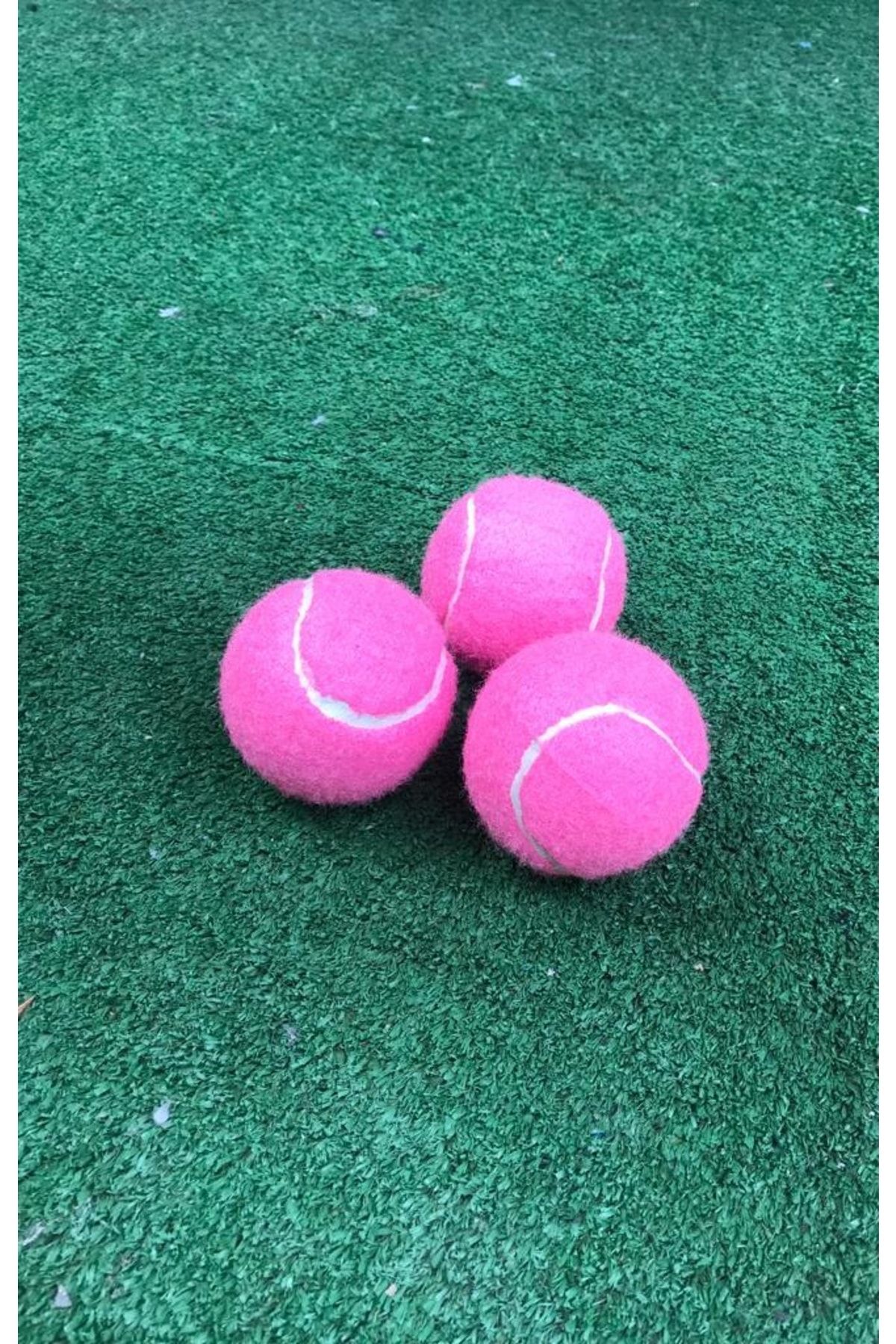 Werkon 3 Adet Antrenman Tenis Topu Pembe
