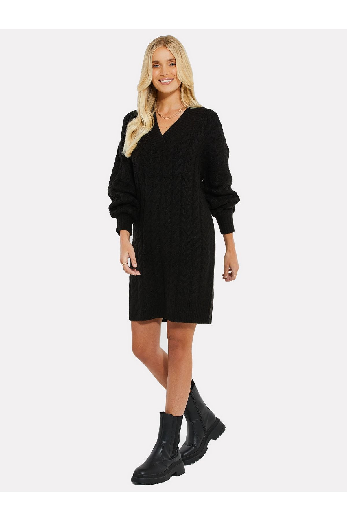 Threadbare Kleid Schwarz Strickkleid Fast ausverkauft