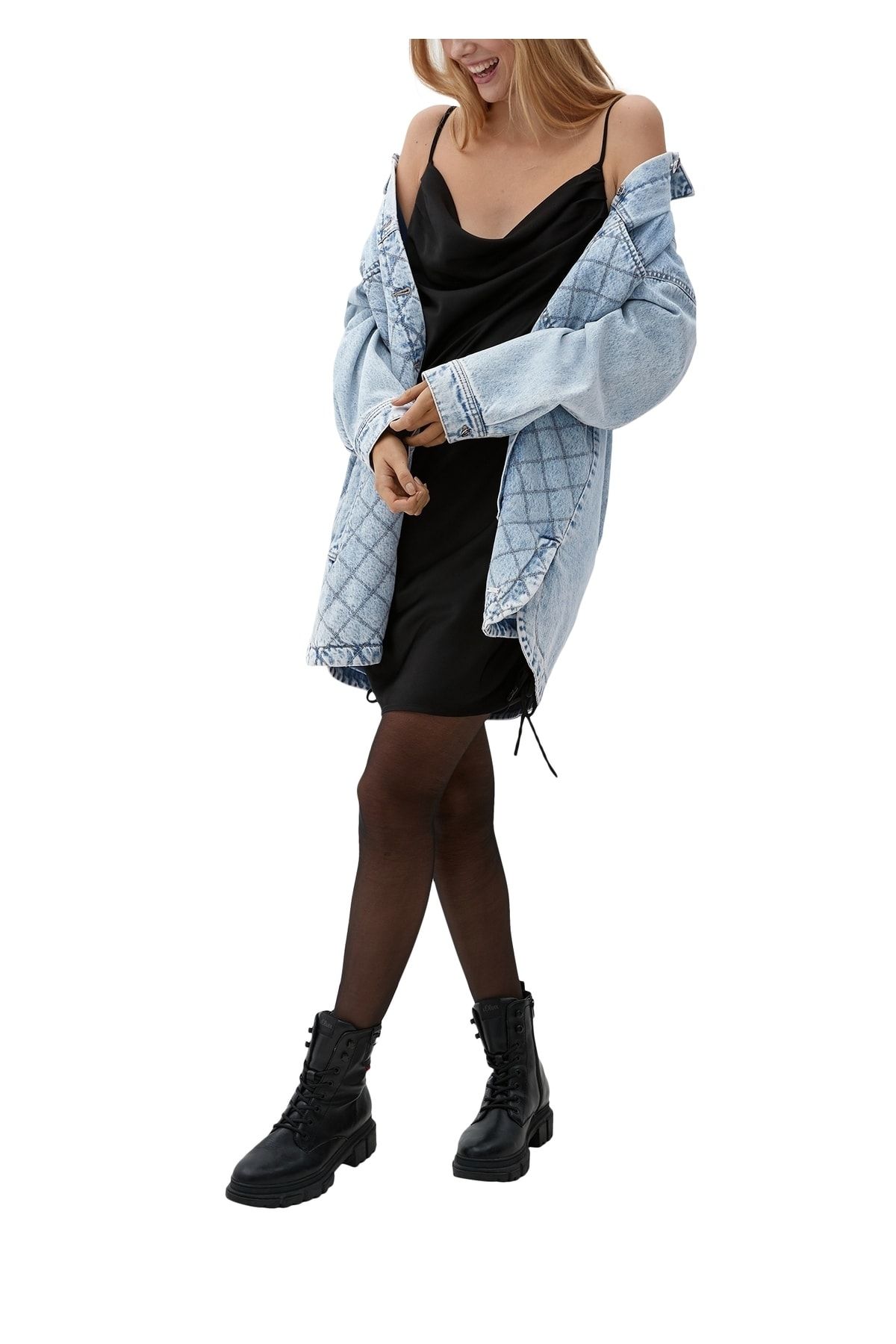 QS by s.Oliver Jacke Blau Regular Fit Fast ausverkauft