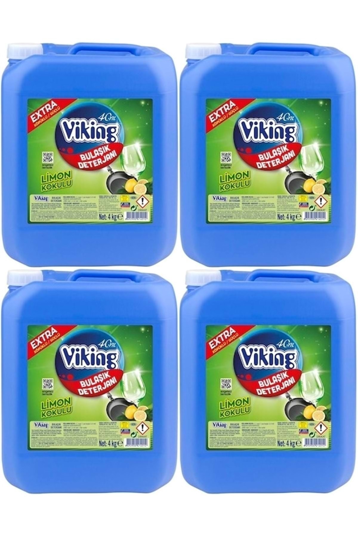 Viking Sıvı Bulaşık Deterjanı 16lt (limon) (4 Adet*4lt) 1 Koli