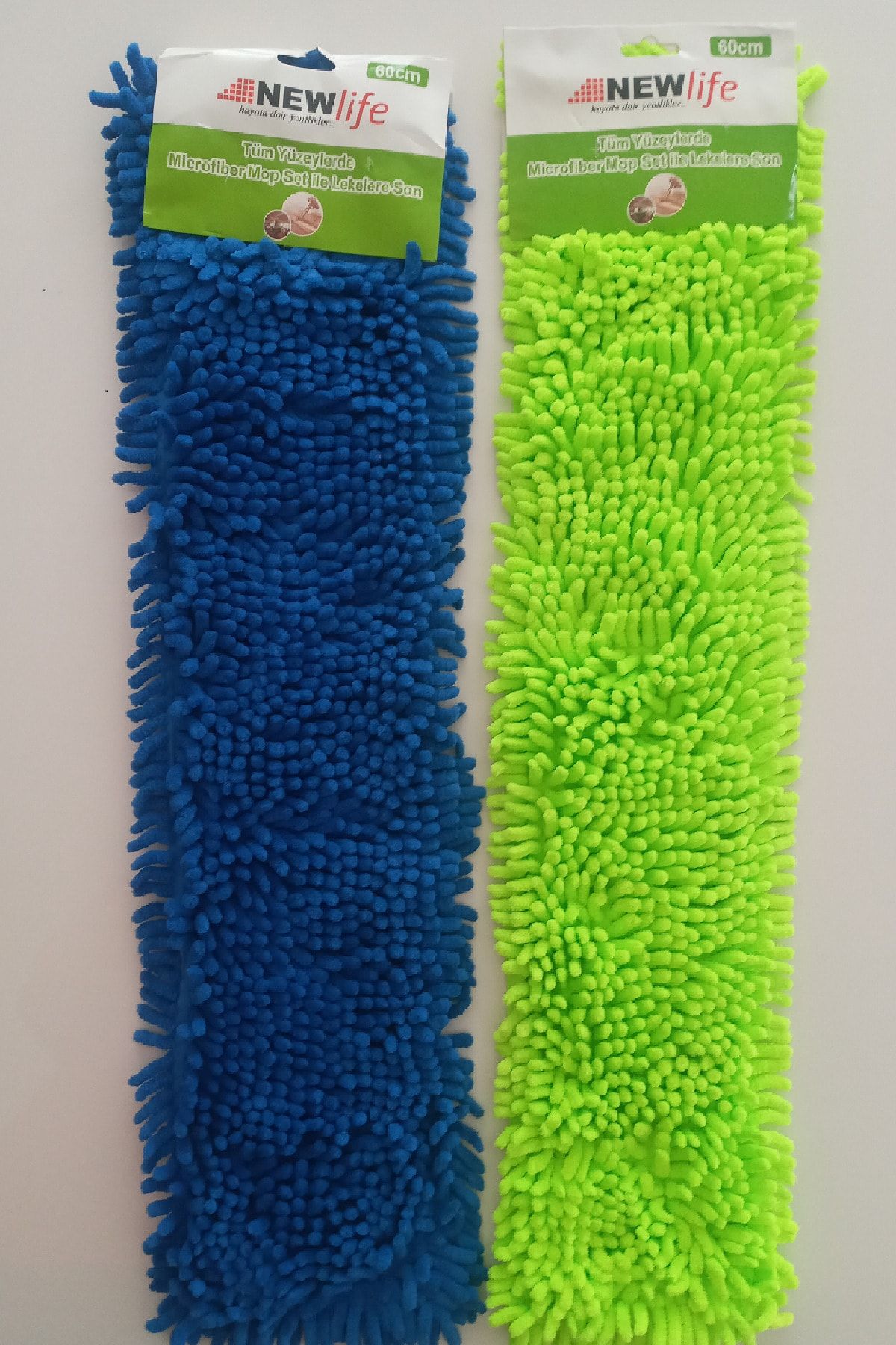 New Life 2 Pieces Moist and Dry Pasta Mop Tip Microfiber Mop Replacement 60 Cm