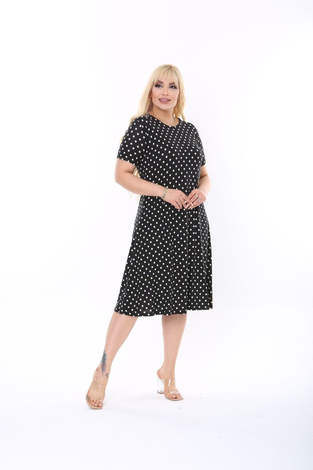 Below knee length plus size dresses hot sale
