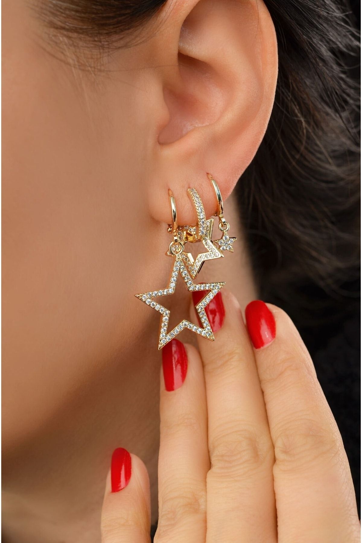 Big clearance star earrings