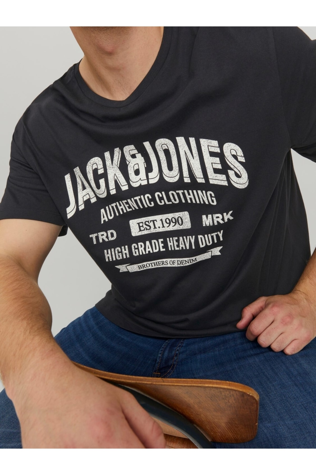 تیشرت مردانه مشکی جک اند جونز | 12229678 اورجینال - تصویر 7