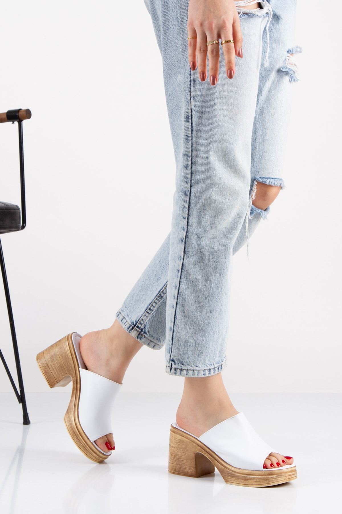 Thick heel mules sale