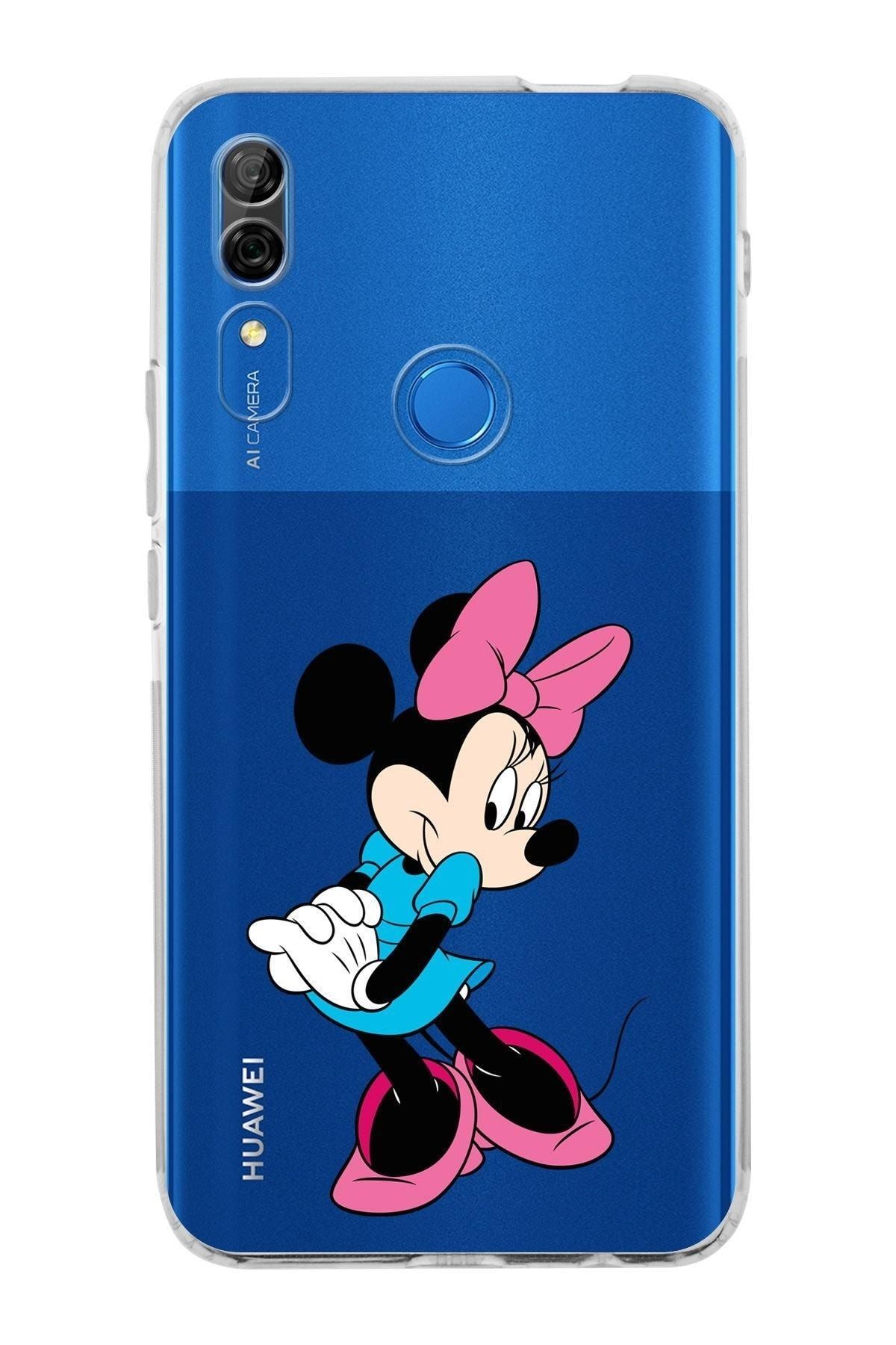 Huawei P Smart Z Kamera Korumalı Kapak Minnie Mouse Tasarımlı Şeffaf Kılıf