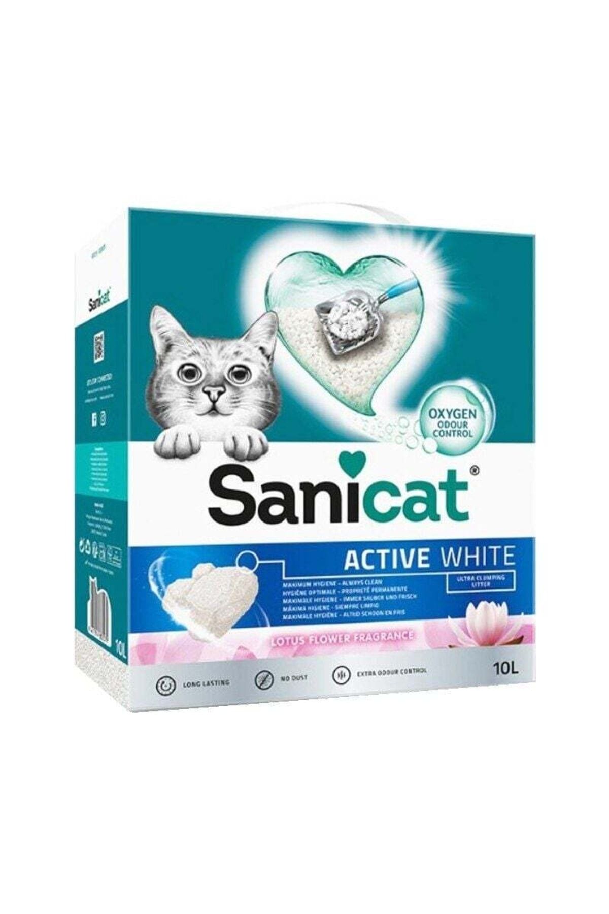 Active White Lotus Flower Topaklaşan Bentonit Kedi Kumu 10 L