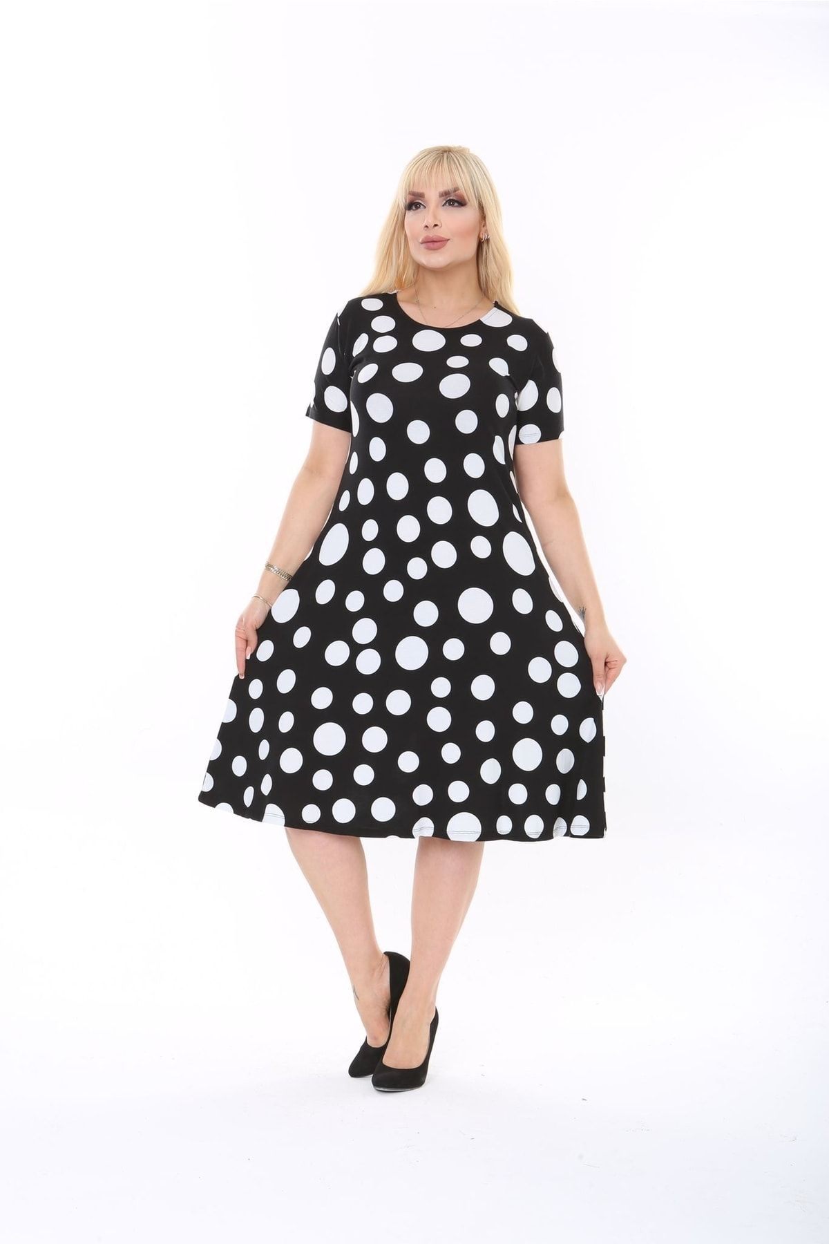 Plus size below the knee cheap dresses