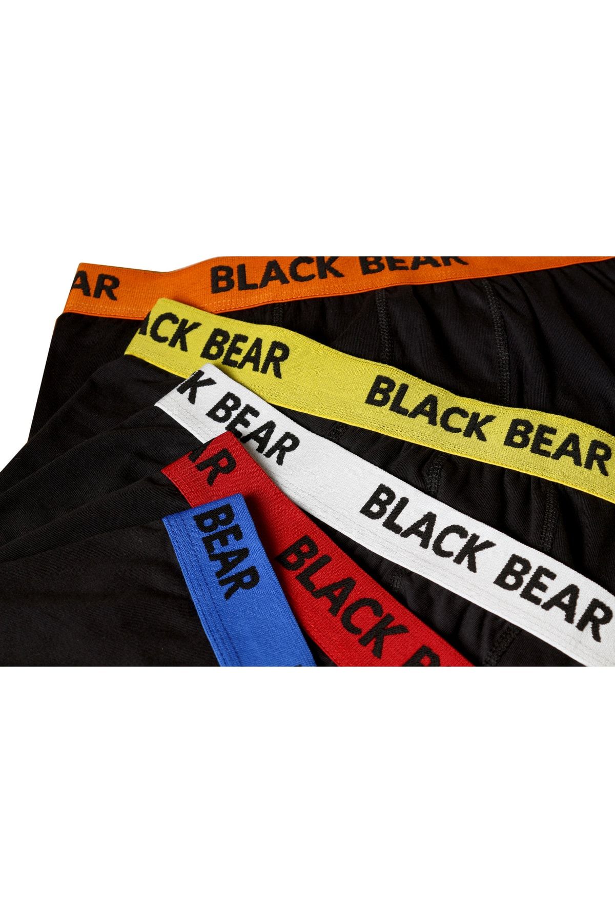 Black Bear Pamuklu Likralı Premium Erkek Boxer 5 Renk Lastikli Ultra Rahat Paket